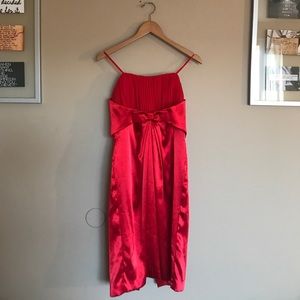 Delurasatin red cocktail Holiday dress